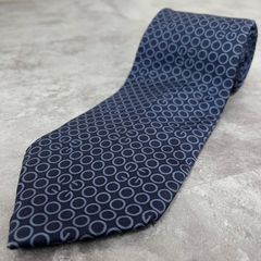 GUCCI】グッチ GG柄ネクタイ ロゴ入り インターロッキングG ネイビー