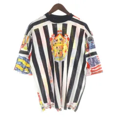 ヴェルサーチジーンズ VERSACE JEANS COUTURE Tシャツ 半袖 シュヴァルツブルク＝ルードルシュタット侯国紋章 総柄 L 黒 ブラック 白 ホワイト /MW ■GY18のサムネイル