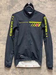 KE086 카스테리 CASTELLI UNFAIR ADVANTAGE 긴 소매 사이클 재킷 GORE WINDSTOPPER 블랙 S 뒤 기모 * 문질러