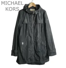 美品 MICHAEL KORS マイケルコース ジャケット ブルゾン コート フード フルジップ ロング丈 グレー サイズM レディースのサムネイル