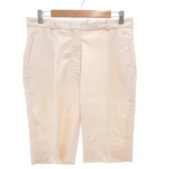 エルメス HERMES タックハーフパンツ ショート センタープレス ウール 裏地シルク 40 白 ホワイト /GV ■GY19のサムネイル