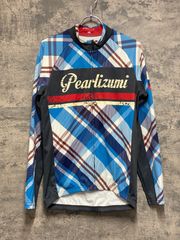 KE186 펄 이즈미 PEARL iZUMi 긴 소매 사이클 저지 화이트 블루 레드 L 뒤 기모