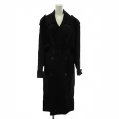 サンローラン パリ SAINT LAURENT PARIS トレンチコート アウター サテン ロング 総裏地 ベルト付き 黒 ブラック 34 YP33 2022 00403 /XZ ■GY17のサムネイル