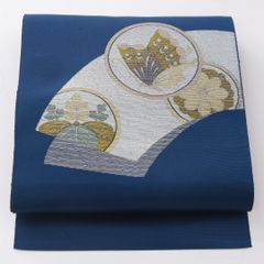 夏用　紗　名古屋帯　洗える着物　蝶　スカイブルー　金糸　銀糸　着物　043tz 夏用 紗 名古屋帯 洗える着物 蝶 スカイブルー 金糸 銀糸 着物 043tz