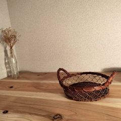 編み込みバスケット フェイクグリーン インテリア小物 - メルカリ
