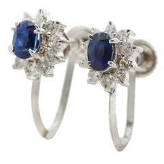 タンザナイト0.46ct ダイヤモンド 0.3ct pt850 ジュエリーマキ - メルカリ