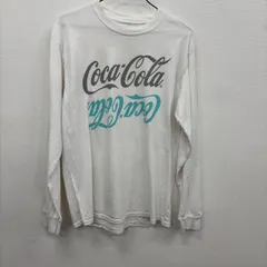Y680 Coca-cola M  ホワイト ロングスリーブ Tシャツ ロゴプリント アメカジ ストリート クルーネック 古着卸 アメリカ仕入のサムネイル