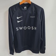 美品》NIKE☆ナイキ☆スウェット スウィッシュ 刺繡ロゴ ブラック XXL 
