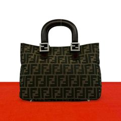 ほぼ未使用 FENDI フェンディ ヴィンテージ ズッカ FF 柄 キャンバス