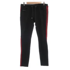 リサウンドクロージング RESOUND CLOTHING スウェットパンツ 3 黒 ブラック 赤 ドローストリング サイドライン 細身 /SX ■ECG003のサムネイル