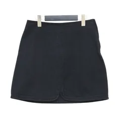 【美品】UNITED ARROWS ユナイテッドアローズ スカート ブラック 黒 サイズ:36(S) | 24秋冬 ブラックデニム ステッチ スカート | ミニ丈 台形 コットン | ボトムス【レディース】【中古】のサムネイル