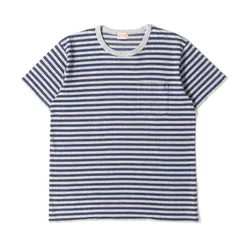 Whitesville ホワイツビル Tシャツ ネイビー ヘザーグレー サイズ:M | ボーダー ポケット Tシャツ | トップス カットソー 半袖【メンズ】【中古】のサムネイル