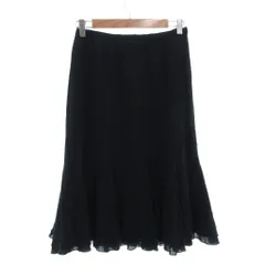 ソニア ソニアリキエル SONIA SONIA RYKIEL フレアスカート 40 黒 ブラック 無地 ミディ丈 /ML ■ECF004のサムネイル