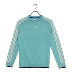 中古 レディース アディダスゴルフ adidas GOLF セーター M 水色 ブルー 長袖 クルーネック ニット 春秋のサムネイル