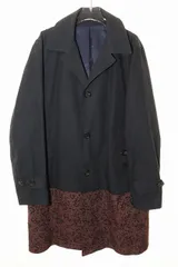 アンダーカバー UNDERCOVER JOHN 17SS ゴブラン切替 異素材切替 ステンカラーコート サイズ 3 JUS4301 ドッキングコート ネイビー 【ブランド古着ベクトル】【中古】●260523のサムネイル