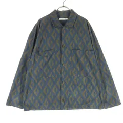 美品 JOURNAL STANDARD ジャーナルスタンダード 総柄 長袖 シャツジャケット L ブルー系 メンズ 古着