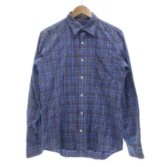 インターナショナルギャラリービームス INTERNATIONAL GALLERY BEAMS シャツ 長袖 チェック柄 L 青 ブルー /JS ■ECF003