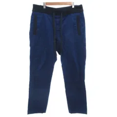ブルーワーク BLUE WORK パンツ スラックス M 青 ブルー リブウエスト ウエストゴム /NL ■ECF003のサムネイル