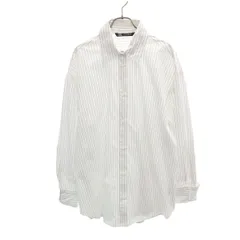ZARA ザラ ストライプ柄 長袖 シャツ L ホワイト レディース 古着