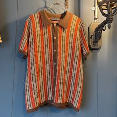 シ*ゴ様 vintage 60’s ニットポロシャツ ロカビリー ヒッピー 70 シ*ゴ様 vintage 60's ニットポロシャツ ロカビリー ヒッピー 70
