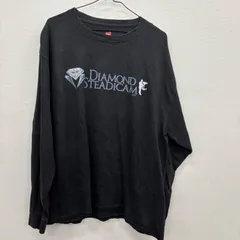 Y683 Hanes XL ブラック 長袖Tシャツ Diamond Steadicam  グラフィック プリントTシャツ オーバーサイズ 古着卸 アメリカ仕入のサムネイル