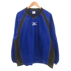 ミズノ MIZUNO 美品 ジャージ 青 ブルー 黒 ブラック 長袖 Vネック 切り替えデザイン /IL ■ECF003のサムネイル