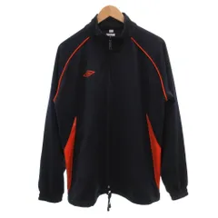 アンブロ UMBRO トラックジャケット ジャージ L 紺 ネイビー 長袖 スタンドカラー ジップアップ バックロゴ /NU ■ECF003のサムネイル