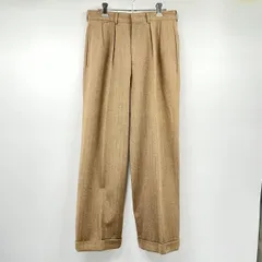 【中古】RALPH LAUREN 2タックウールダブルスラックス 実寸76 ベージュ ラルフローレン[17]のサムネイル