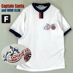 90s復刻★キャプテンサンタ & MIMIクラブ★リンガー風トリムTシャツ★ドルフィン/スイミング★白x紺/ネイビー★レディースF   #2605M083のサムネイル