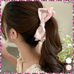 バナナクリップ ドット柄リボン 韓国風 レディース ヘアアクセサリー まとめ髪 髪留め ハーフアップ ヘアアレンジ おしゃれ 大人可愛い カジュアル プレゼント 人気ヘアクリップ ヘア飾りグッズ小物 入学式発表会結婚式
