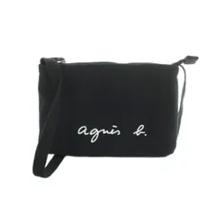 アニエスベー ボヤージュ Agnes b. VOYAGE ショルダーバッグ 斜めがけ プリントロゴ 黒 ブラック ■GY18 /MQのサムネイル