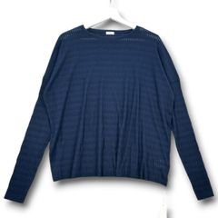 GALERIE VIE /シアーボーダー ボートネックプルオーバー ネイビー