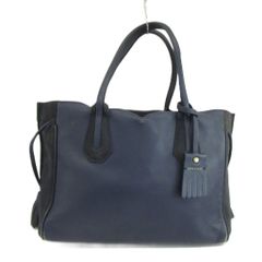 Pelle Morbida コローレ トートバッグ ネイビー レザー ロゴ - メルカリ