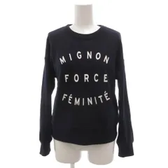 テチチ Te chichi トレーナー スウェットシャツ F 紺 ネイビー 長袖 クルーネック 文字プリント /NL ■ECF003のサムネイル