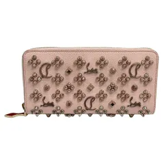 CHRISTIAN LOUBOUTIN(クリスチャンルブタン) 長財布美品  パネトーネ ライトピンク スタッズ/ラウンドファスナー レザーのサムネイル