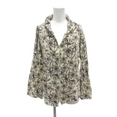 ハーディエイミス HARDY AMIES 美品 シャツ M 白 花柄 襟付き 長袖 /IL ■ECF004のサムネイル