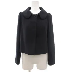 ランバン LANVIN ジャケット 38 灰色 グレー 丸襟 長袖 ショート丈 /SC ■ECG004のサムネイル