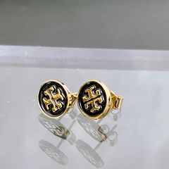 Tory Burch トリーバーチ ダブルT ロゴ ビジュー ピアス シルバー 
