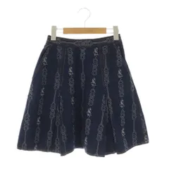 トリーバーチ TORY BURCH デニムスカート フレア 総柄 00 インディゴ ホワイト /CX ■OSのサムネイル