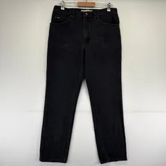 古着 リー Lee デニム パンツ Gパン デニムパンツ 大きいサイズ ブラックデニム ストレート 5ポケット W36×L32  ブラック系 メンズのサムネイル