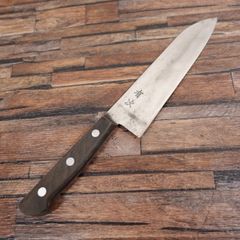 銀三 本鍛造 なしじ 和牛刀 包丁 21cm 牛刀 両刃 黒檀八角柄 - メルカリ