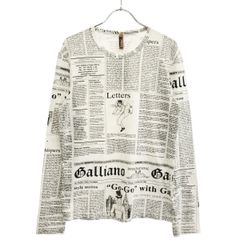 John Galliano ニュースペーパー柄 英字プリント ロンT - メルカリ