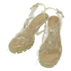 Simone Rocha シモーネ ロシャ LACE-UP HEELED TREK SANDALS  PVC クリアヒールサンダル  クリア 36のサムネイル