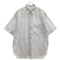 STUDIO NICHOLSON スタジオ ニコルソン PUIMINO TRIPLE STRIPE S/S SHIRT ショートスリーブ ストライプシャツ SNM-085 ホワイト ブルー Mのサムネイル