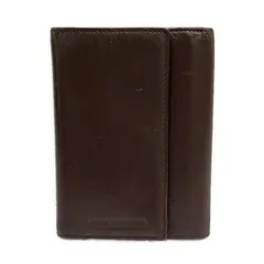 GIORGIOARMANI(ジョルジオアルマーニ) 3つ折り財布美品  - ダークブラウン レザーのサムネイル