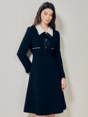Riu Collar ponte short dress color black - メルカリ