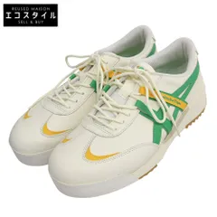 onitsuka tiger　オニツカタイガー　未使用 LEGATION EX レザー シューズ メンズ オフホワイト×グリーン×イエロー 28.5cm 1183A559　11(US)のサムネイル