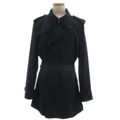 バーバリーブリット BURBERRY BRIT トレンチコート L  背抜き チンストラップ  エポレット ベルト付き 襟ホック  センターベント ポケット×2 紺 ネイビー /KB ■ECG004のサムネイル