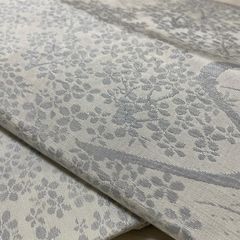 R8SK629 名古屋帯 紗 夏帯 草花文 上品 可憐 お太鼓柄 落ち着いた青 R8SK629 名古屋帯 紗 夏帯 草花文 上品 可憐 お太鼓柄 落ち着いた青