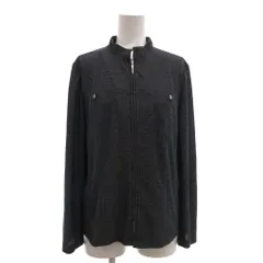 ピエールカルダン Pierre Cardin 美品 ジャケット M 紺 ネイビー スタンドカラー フルジップ 長袖 /NL ■ECF003のサムネイル